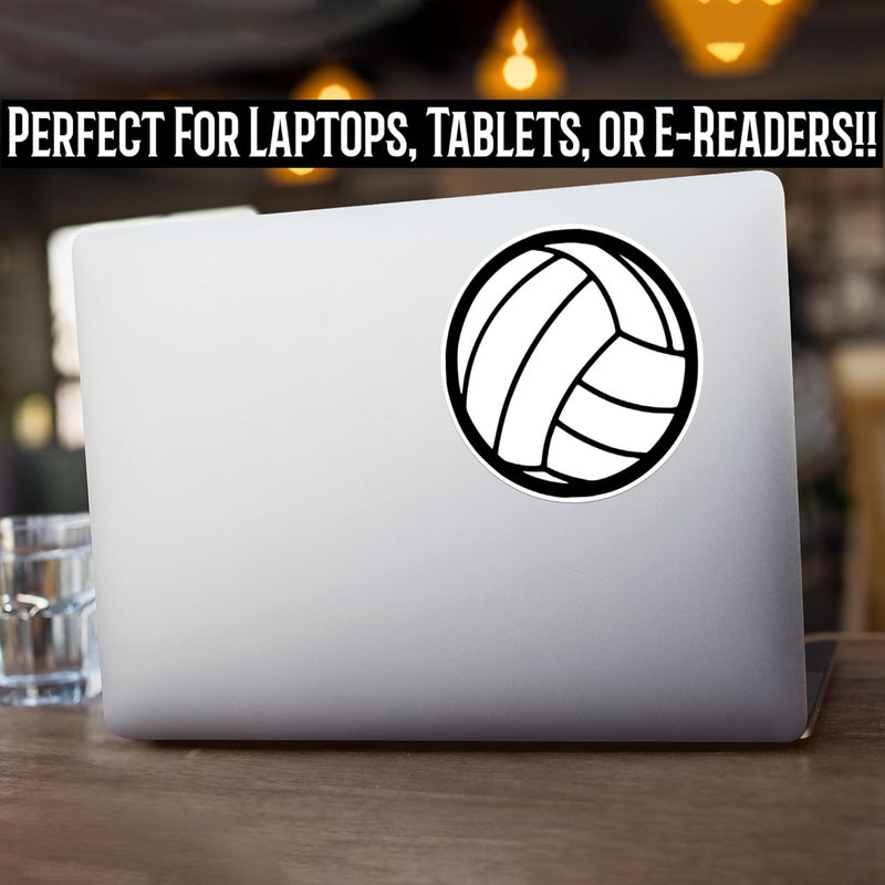 KCD Volleyball Vinyl Decal Sticker | 5" Black on White | for Cars, Trucks, Laptops, Walls, and More | KCD90B - Image 5